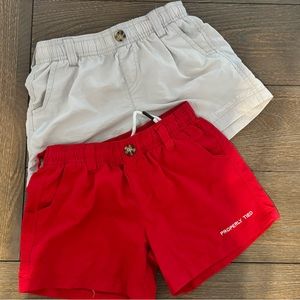 Lot of 2 youth size 5 Properly Tied Mallard shorts